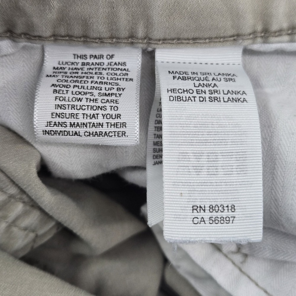 Lucky Brand Men Pants 36X32 Khaki Chino 121 Heritage Slim Button 30" Inseam - Picture 5 of 14
